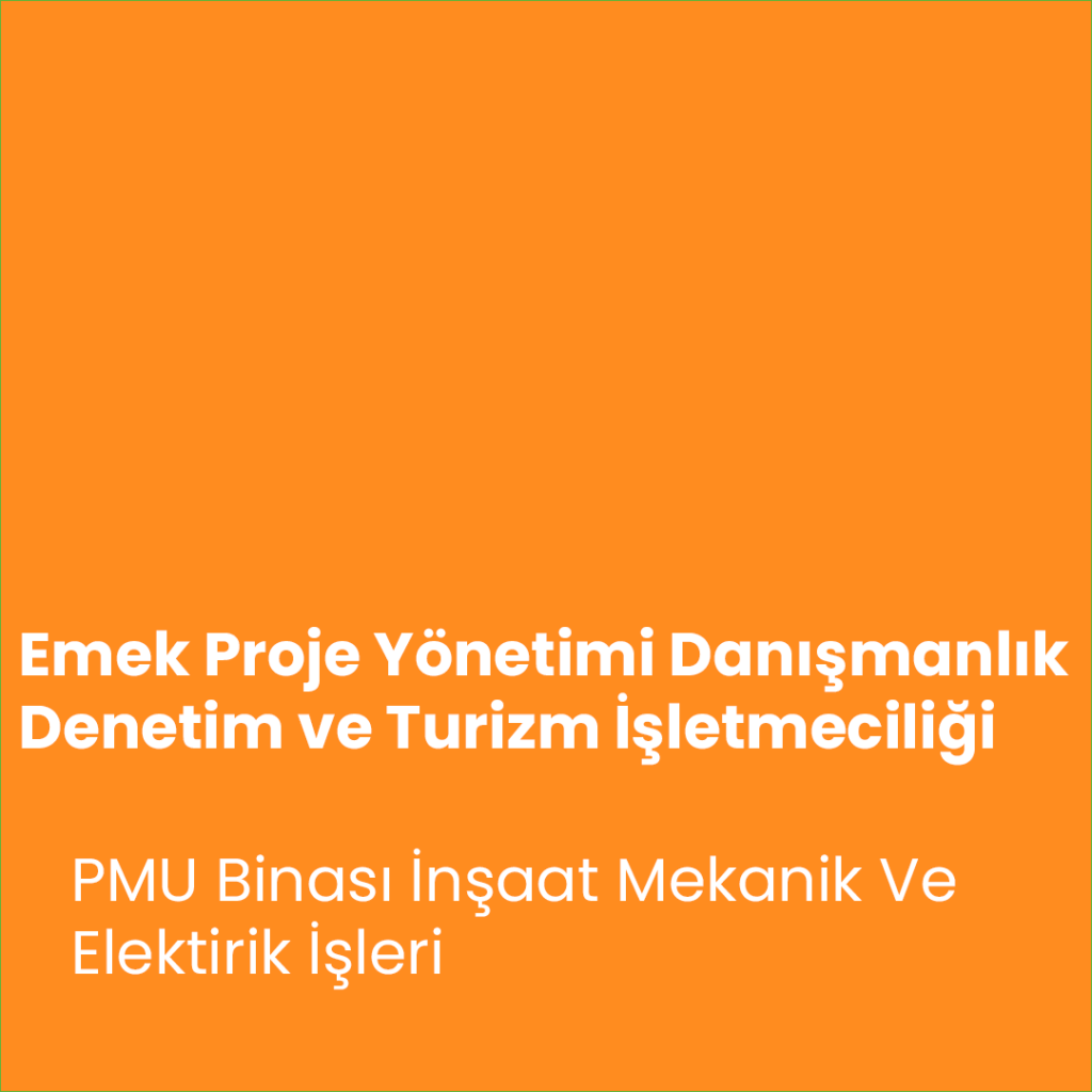 Büyük Ankara Oteli Sahasında Yapılacak Olan PMU Binasının Temin , Nakliye ve Montajı Dışında Kalan İnşaat Mekanik Ve Elektirik İşleri