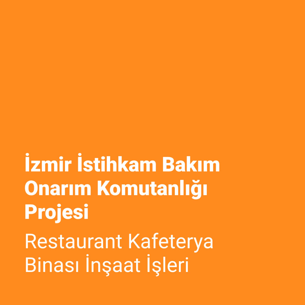 Foça Deveboynu Yerel Eğitim Merkezi Subay Astsubay Restaurant Kafeterya Binası Taban Döşemesi