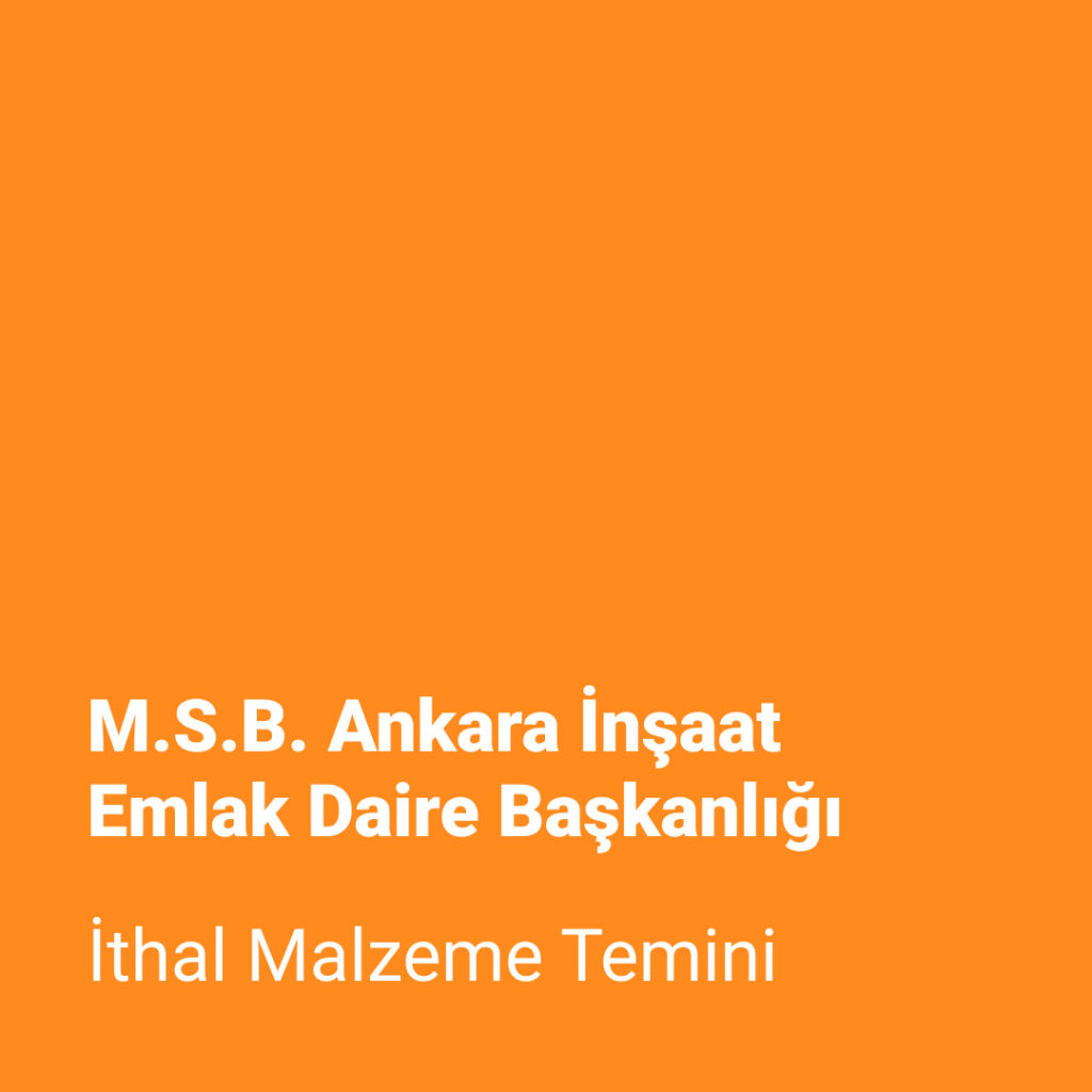 Jandarma Genel Komutanlığı Karargah Binası Hat Koridorları Taban Döşeme Yapım İşleri İthal Granit Seramik Malzeme Temini